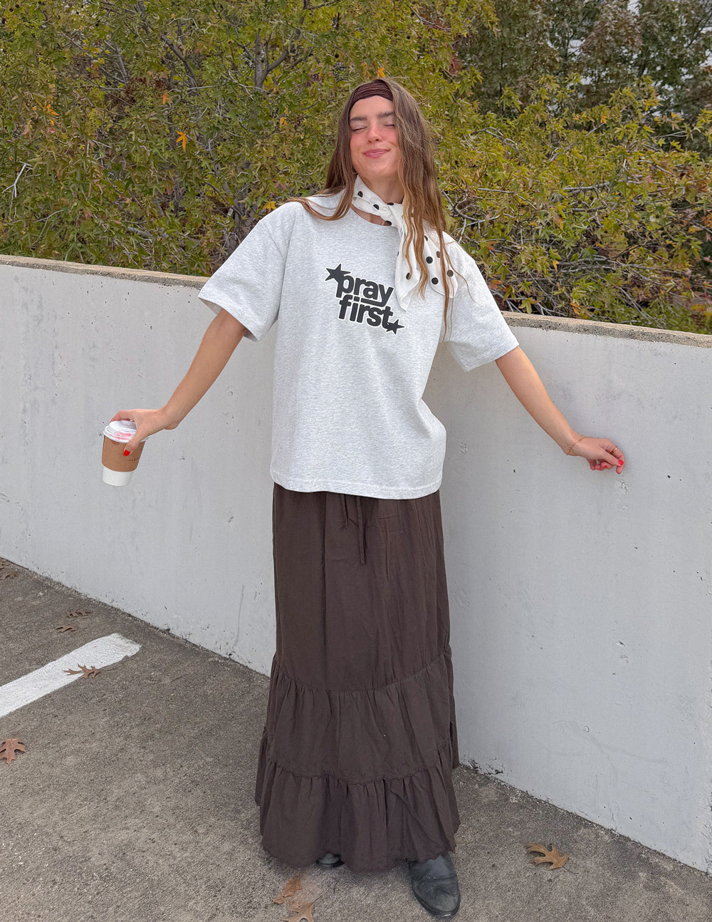 Camiseta gruesa Pray First