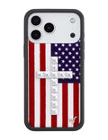Funda de iPhone de bandera estadounidense Stud Cross