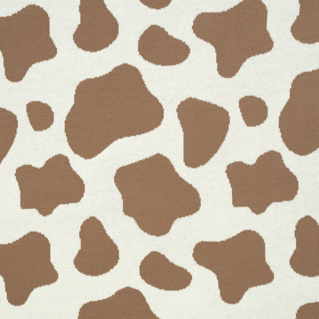 Baby Cow Jacquard Knit Blanket