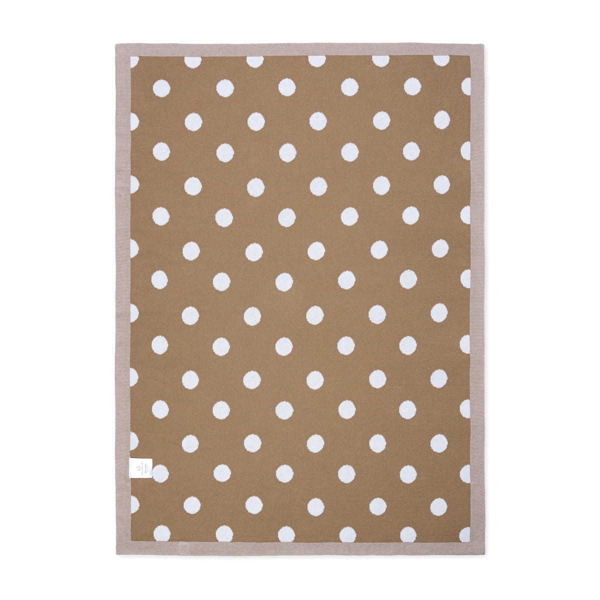 Baby Mocha Polkadot Jacquard Knit Blanket