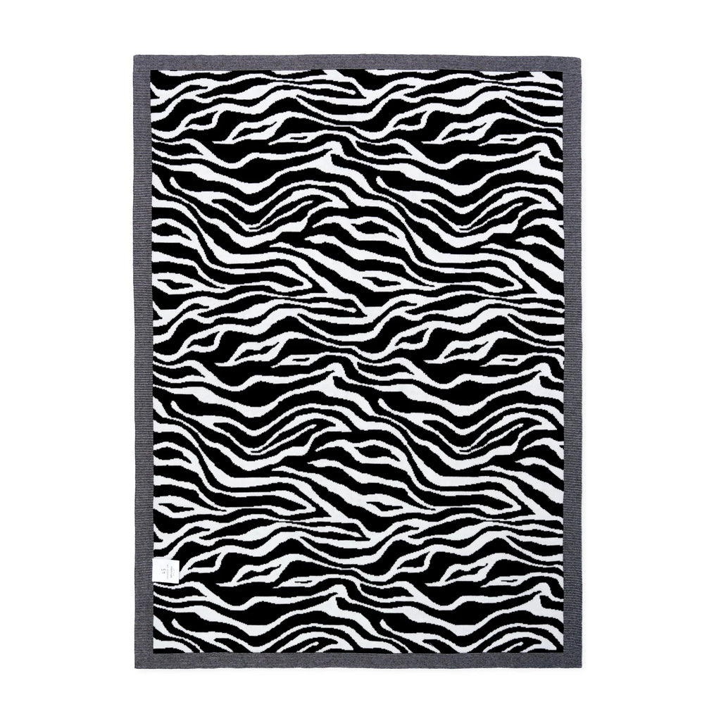 Baby Zebra Jacquard Knit Blanket