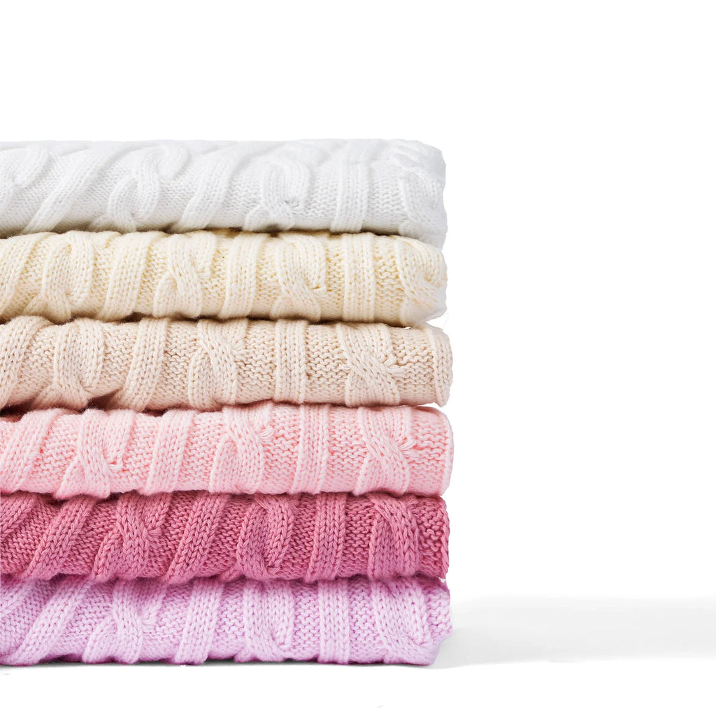 Cable Knit Skirts in Beige