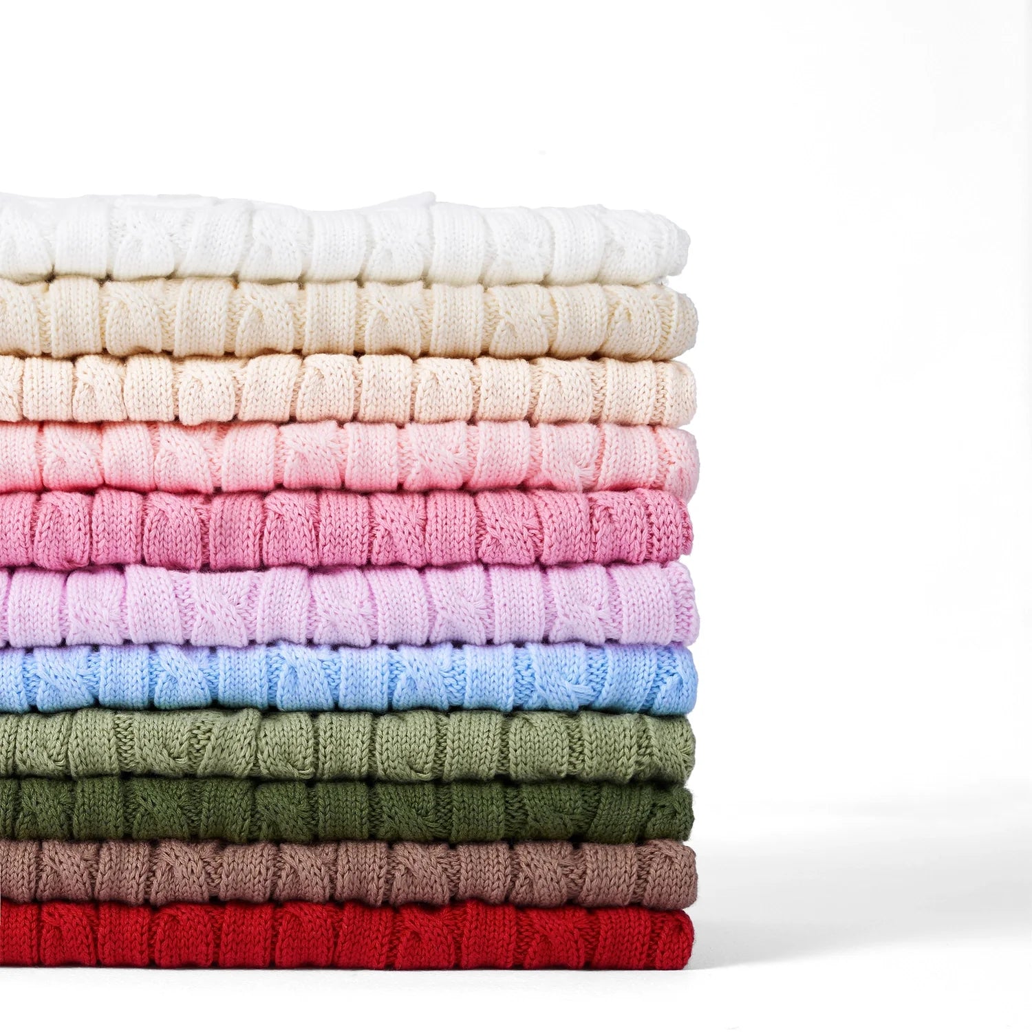 Cable Knit Sleeveless Polo Shirt in Rose Pink