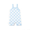 Blue Checker Baby Knit Playsuit