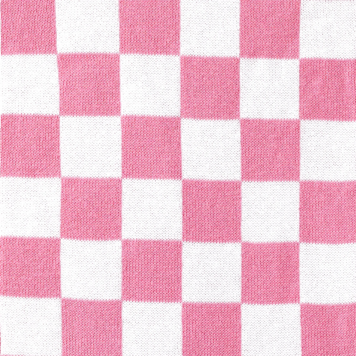 Pink Checker Baby Knit Playsuit