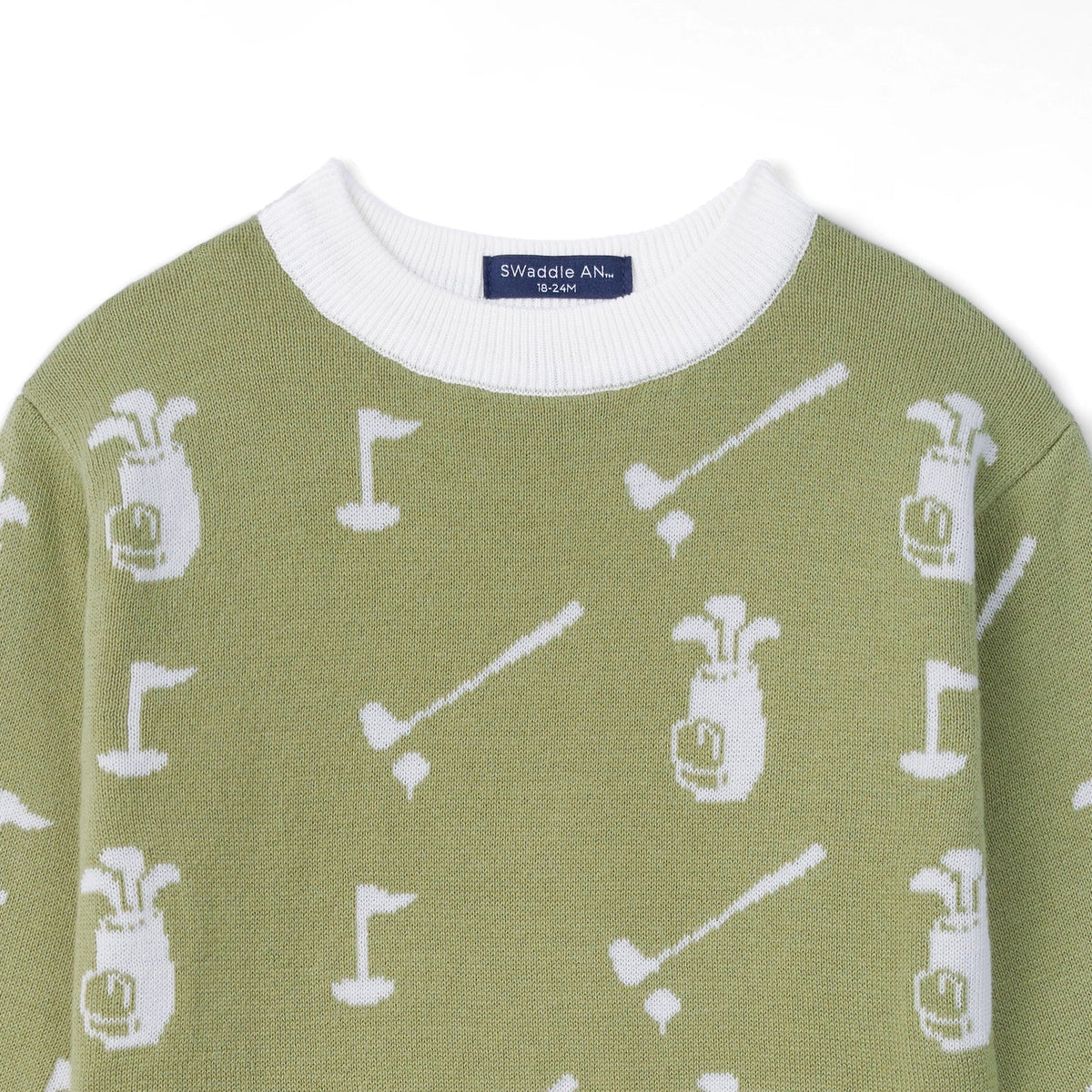 Golf Knit Long Sleeve Crewneck Sweater