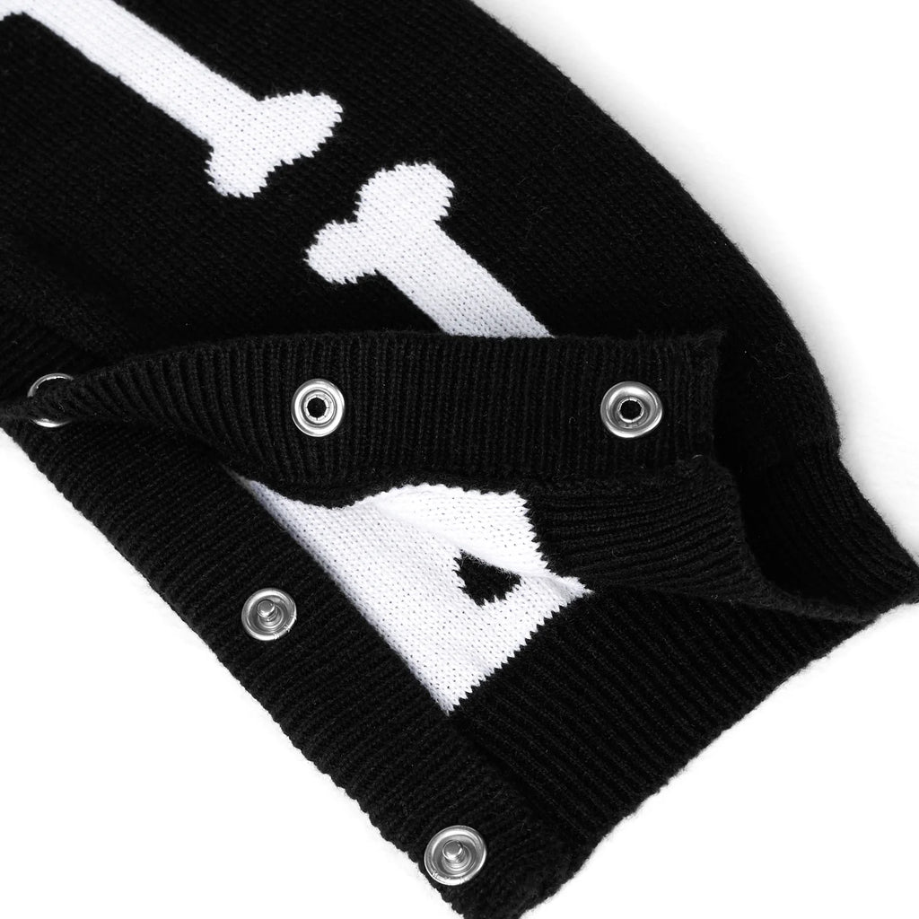 Skeleton Halloween Long Sleeve Knit Baby Romper