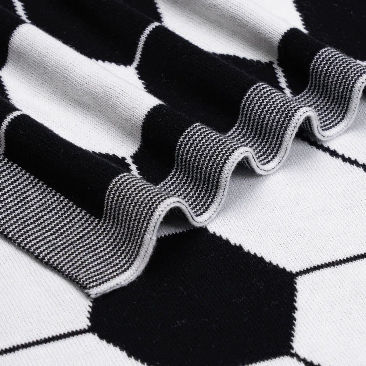 Soccer Jacquard Knit Baby Blanket