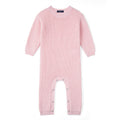 Baby Knit Romper Snap Closure in Pink