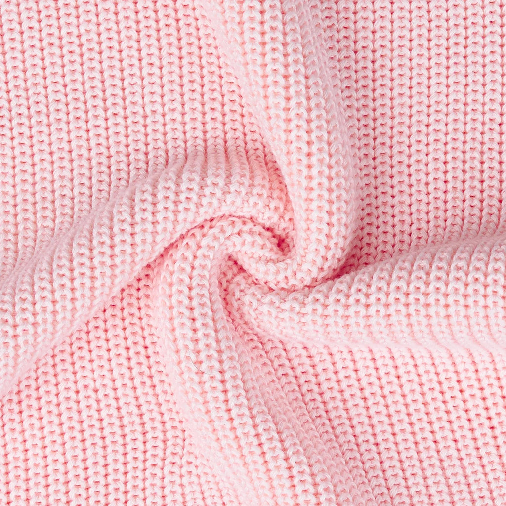 Baby Knit Romper Snap Closure in Pink