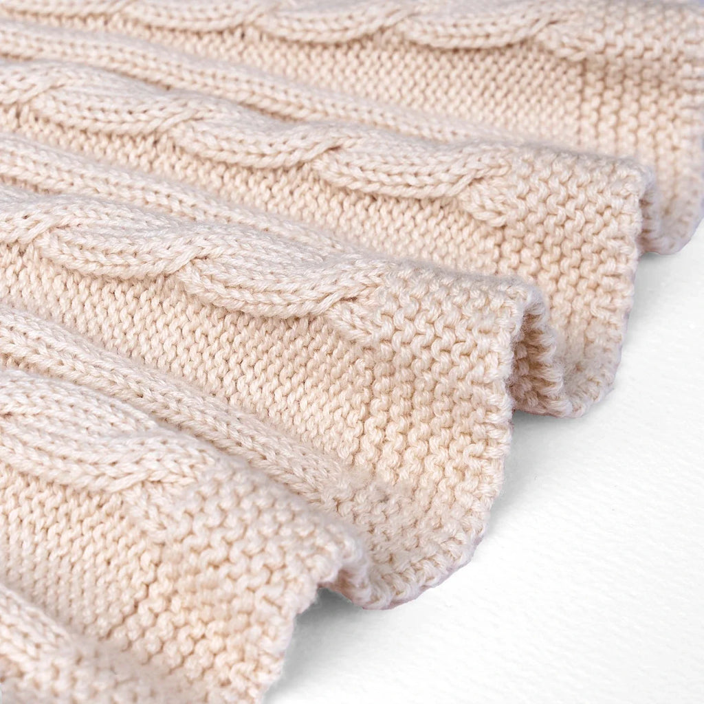 Cable Knit Skirts in Beige