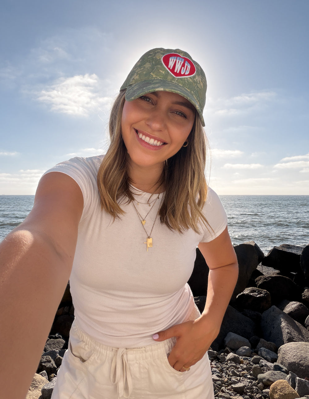 Gorra de camuflaje WWJD