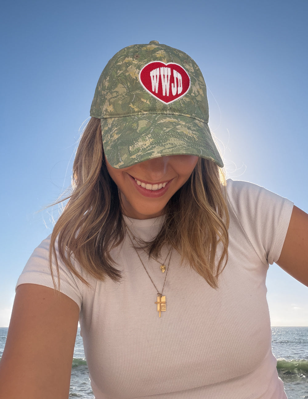 Gorra de camuflaje WWJD