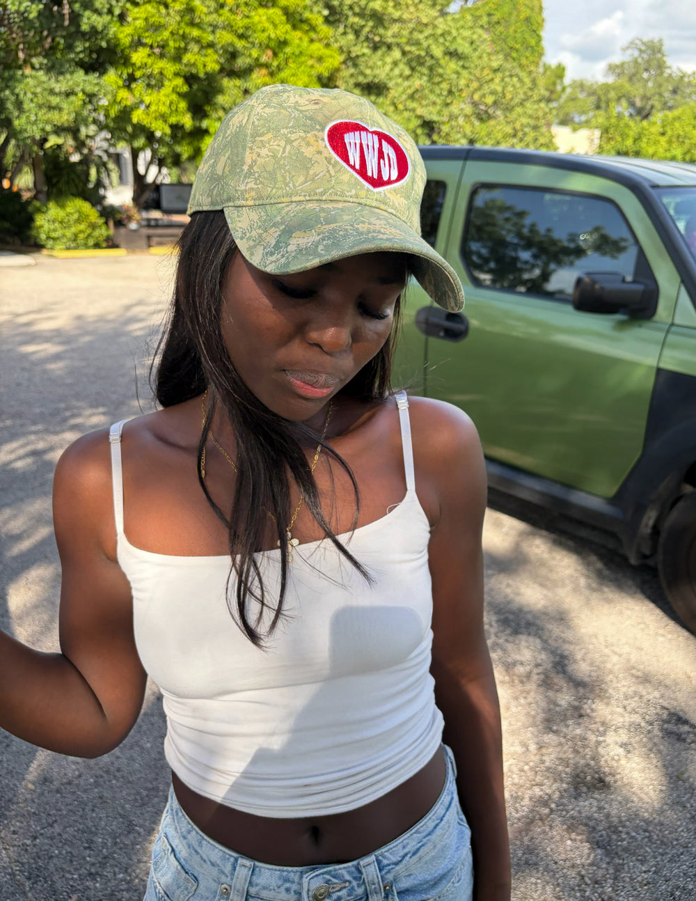 Gorra de camuflaje WWJD