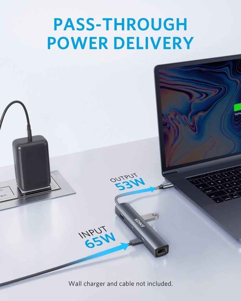 Anker <b>543</b> Hub USB-C (6 en 1, delgado)
