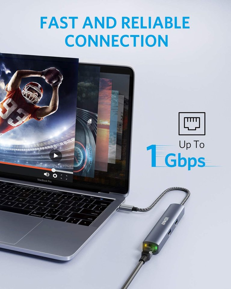 Anker <b>543</b> Hub USB-C (6 en 1, delgado)