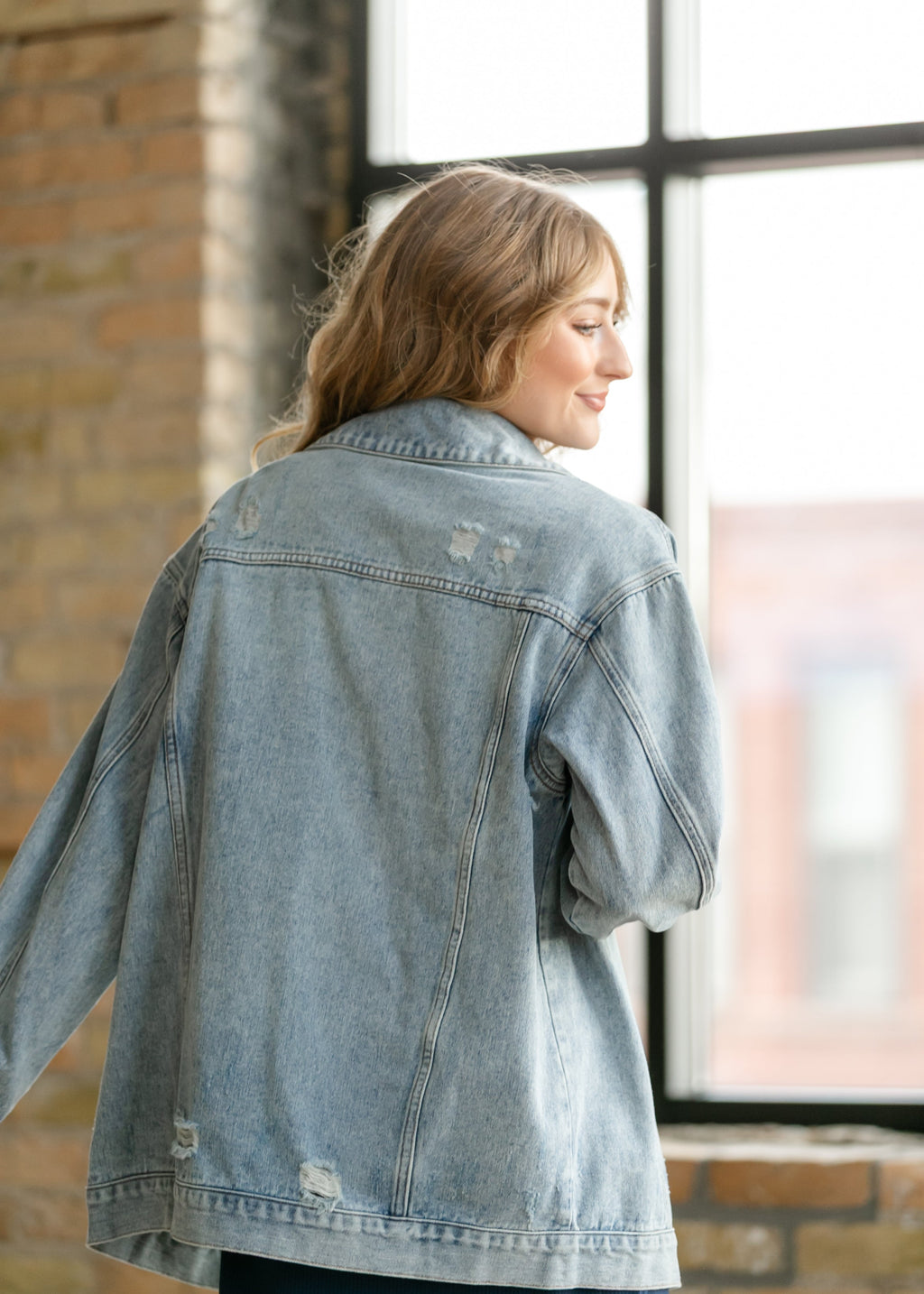 Chaqueta vaquera oversize Brinx de lavado claro