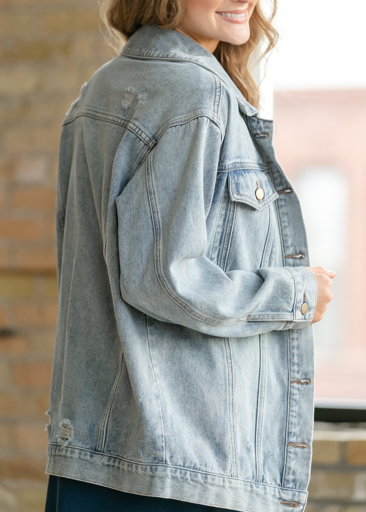 Chaqueta vaquera oversize Brinx de lavado claro