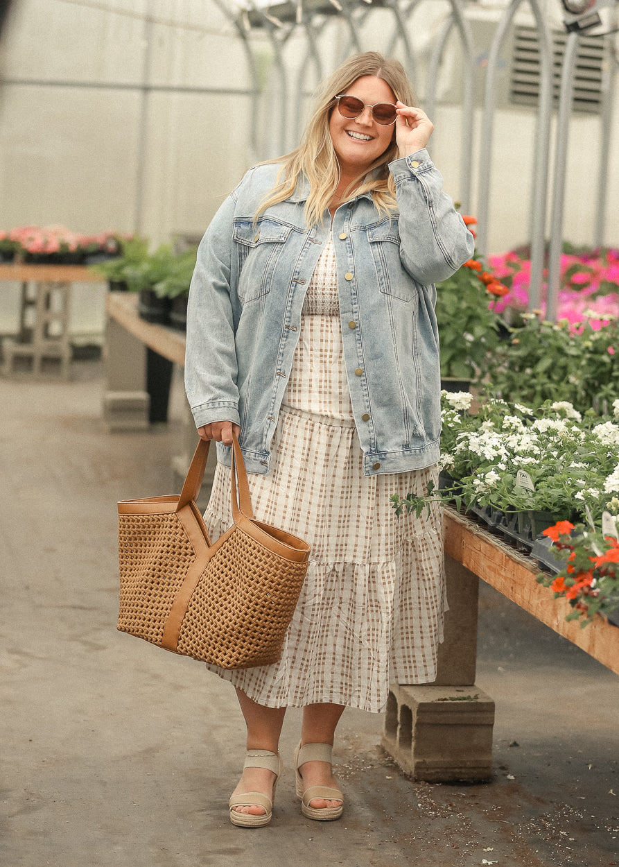 Chaqueta vaquera oversize Brinx de lavado claro