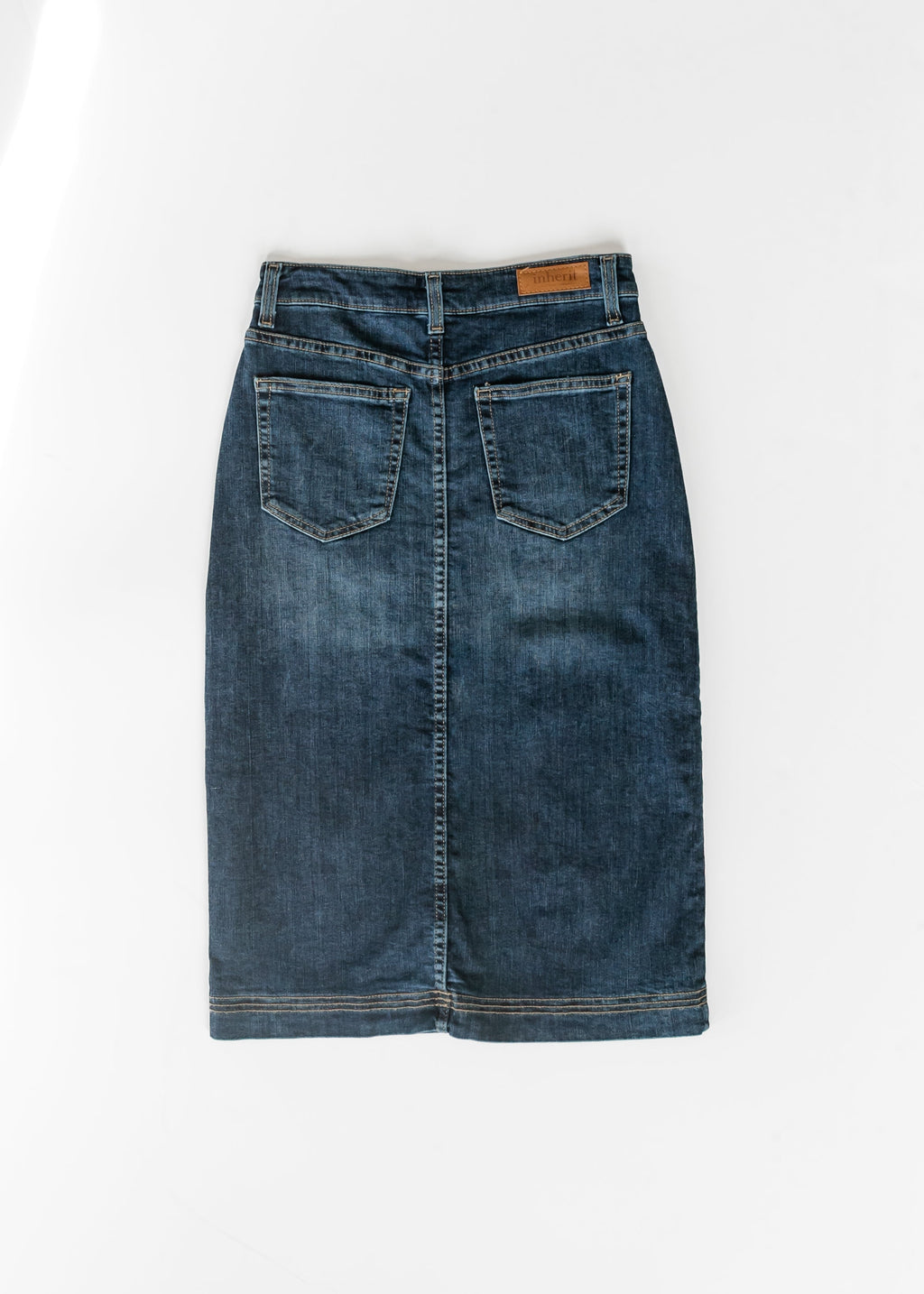 Falda midi vaquera Bryn Dark Wash