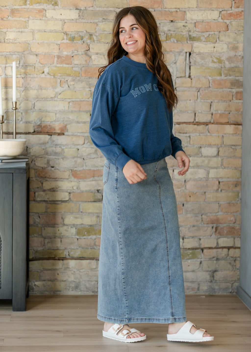 Falda vaquera larga Donna Classic Wash