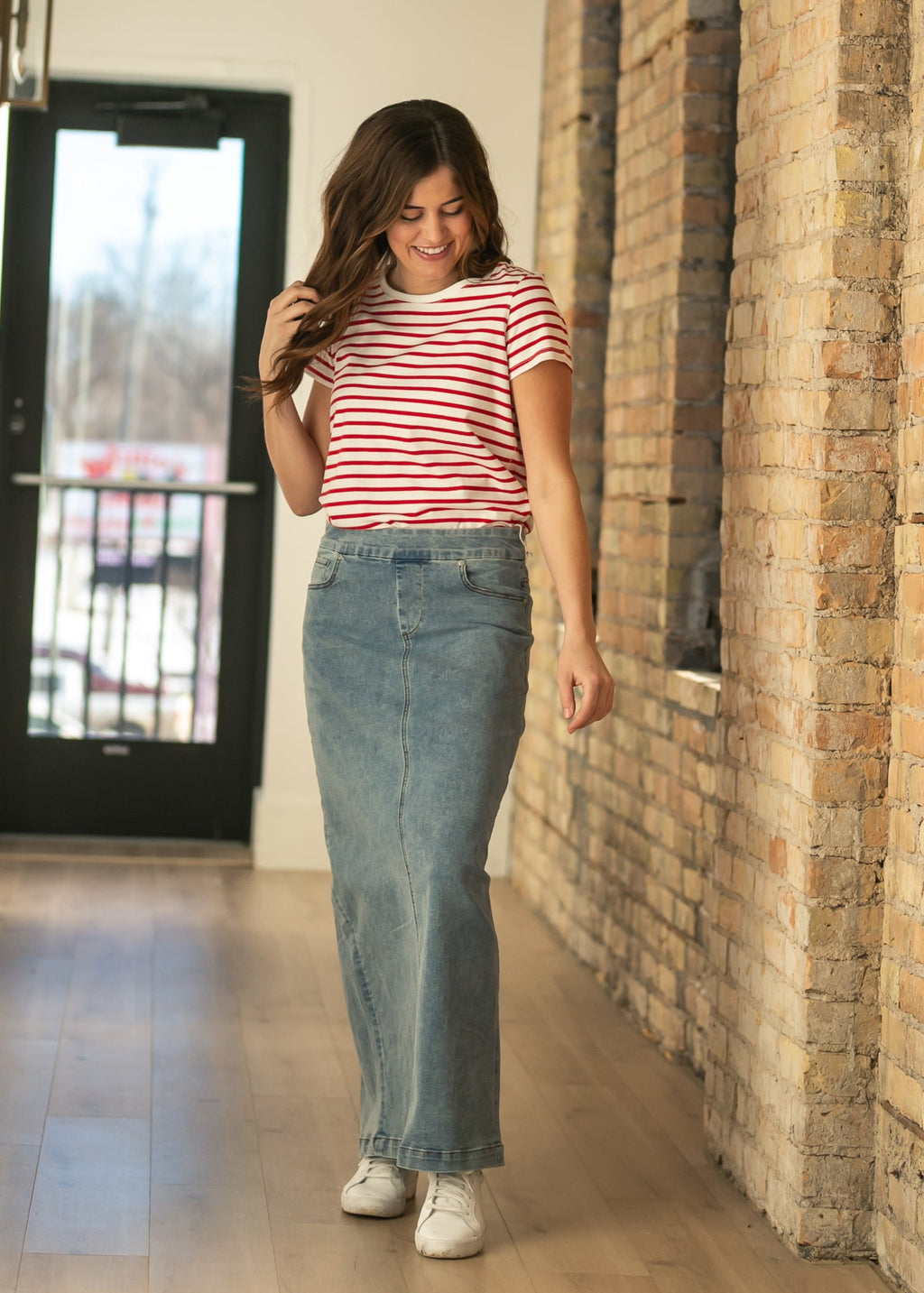 Falda vaquera larga Donna Classic Wash