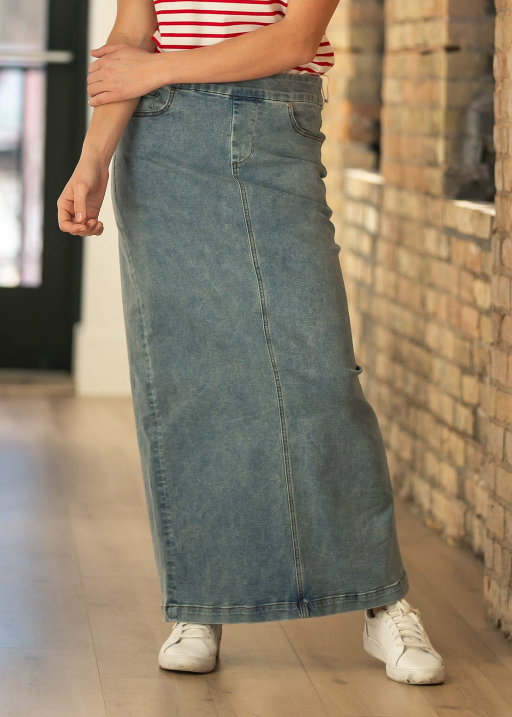Falda vaquera larga Donna Classic Wash