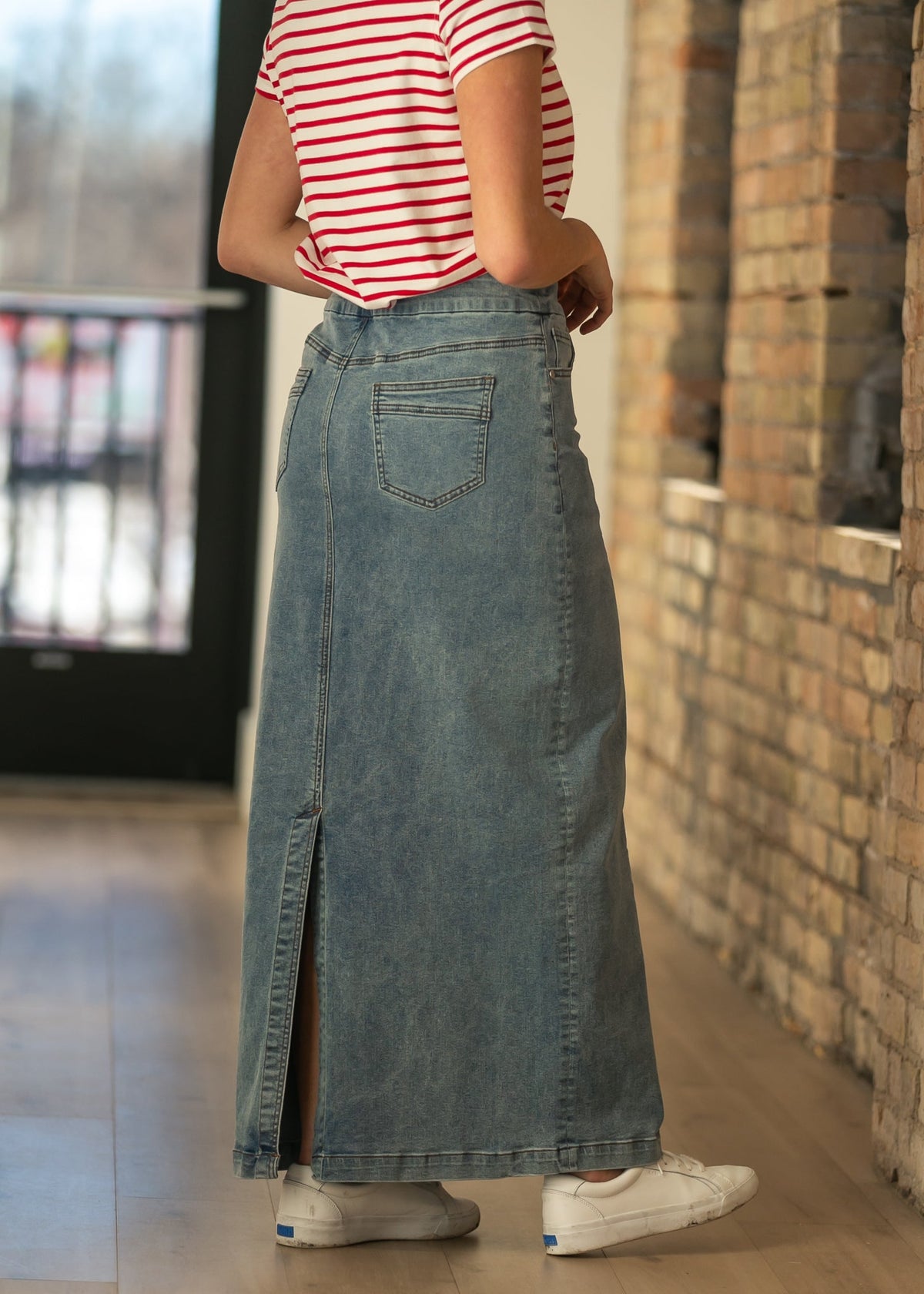 Falda vaquera larga Donna Classic Wash