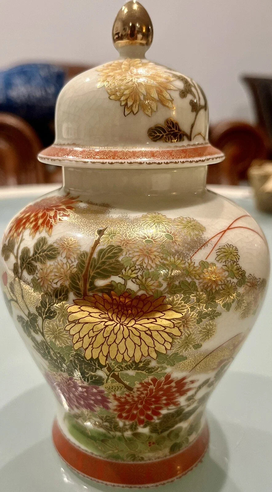 Original photo of Asian Motif Porcelain Vase Made for Bamberger's