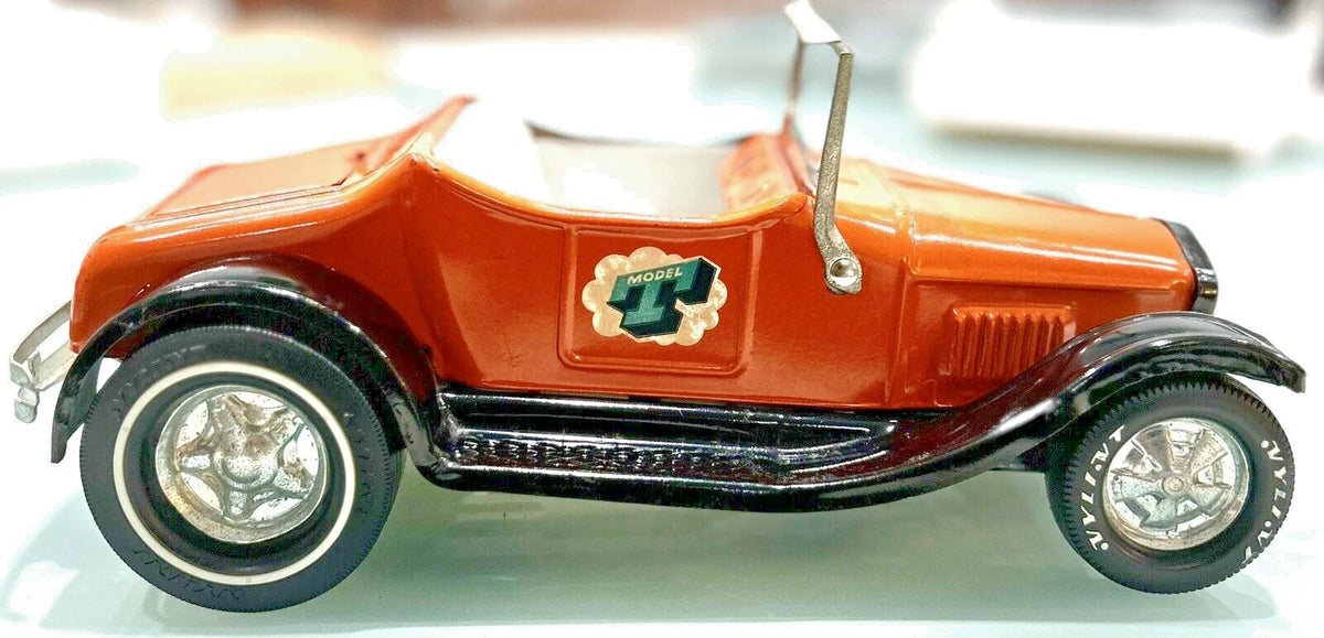 Original photo of 1960s Nylint Pressed Steel Ford Model T Roadster and Auto Repair Shop