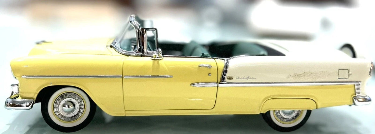 Original photo of Danbury Mint 1955 Chevrolet Bel Air Convertible “Harvest Gold,” 1:24