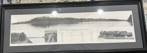 Original photo of 1928 Maine Central Railroad “The Morning Glory” Kennebec River Train Yard Photo