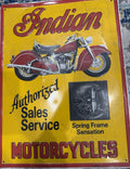 Original photo of Vintage Indian Chief Motorcycle Sales and Service Sign