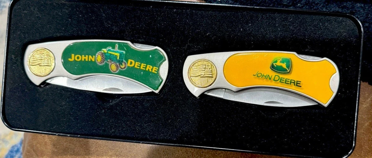 Original photo of John Deere Pocket Knives in Display Case