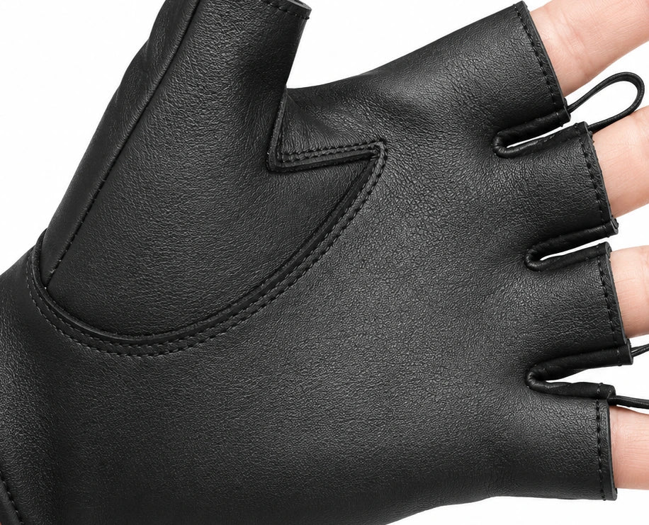 Guantes blancos sin dedos ventilados