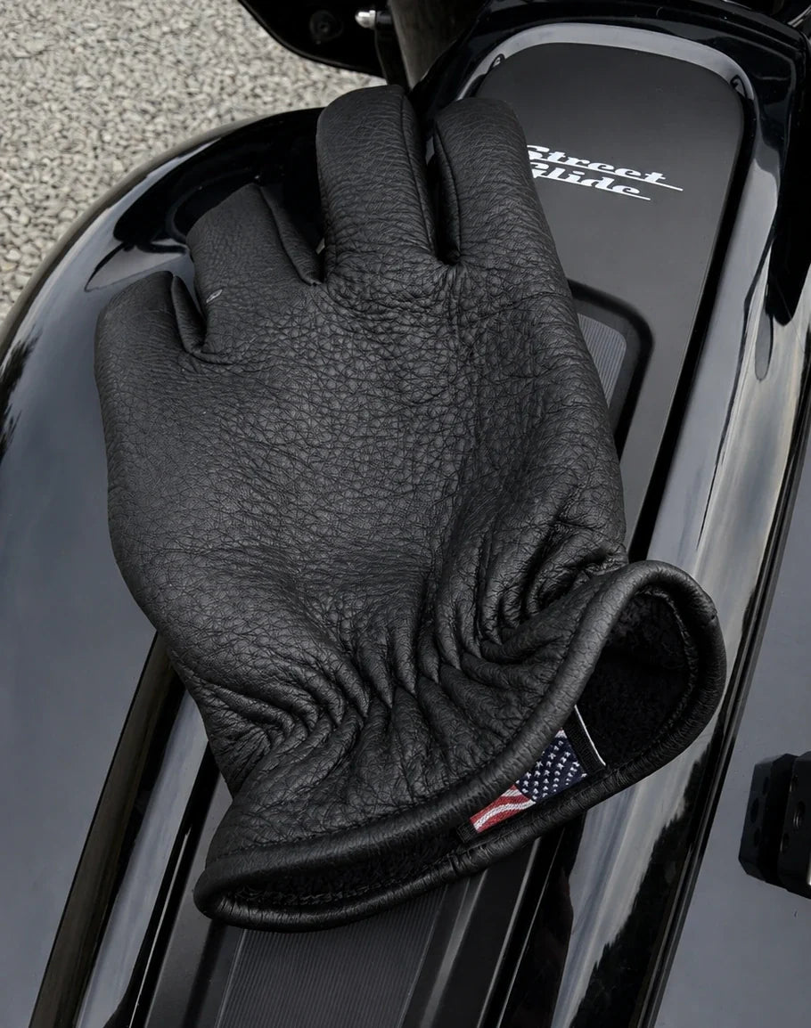 Guantes de piel de ciervo con forro polar