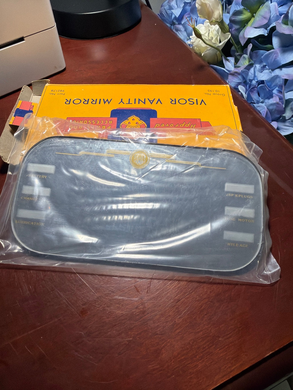 Vintage Oldsmobile visor vanity mirror part 982178 in original packaging
