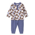 Baby Boy Football Outfit – Bamboo Henley Shirt & Pants Set