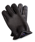 Guantes de piel de ciervo para pantalla táctil, cortos y ventilados